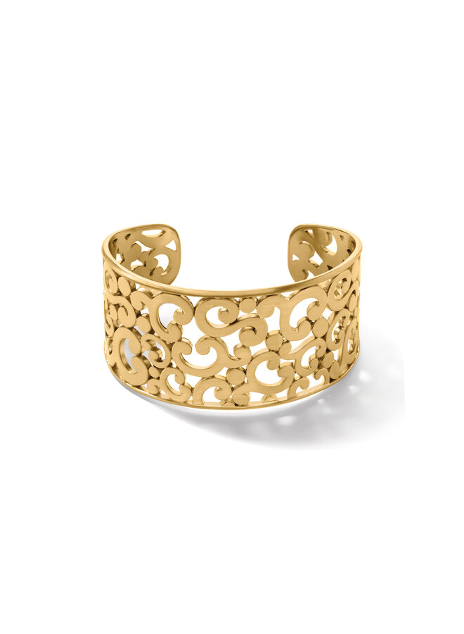 Contempo Gold Wide Cuff Bracelet