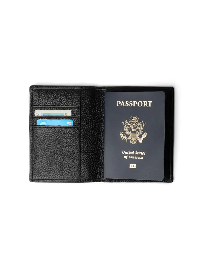 Stanford Leather Passport Holder Black