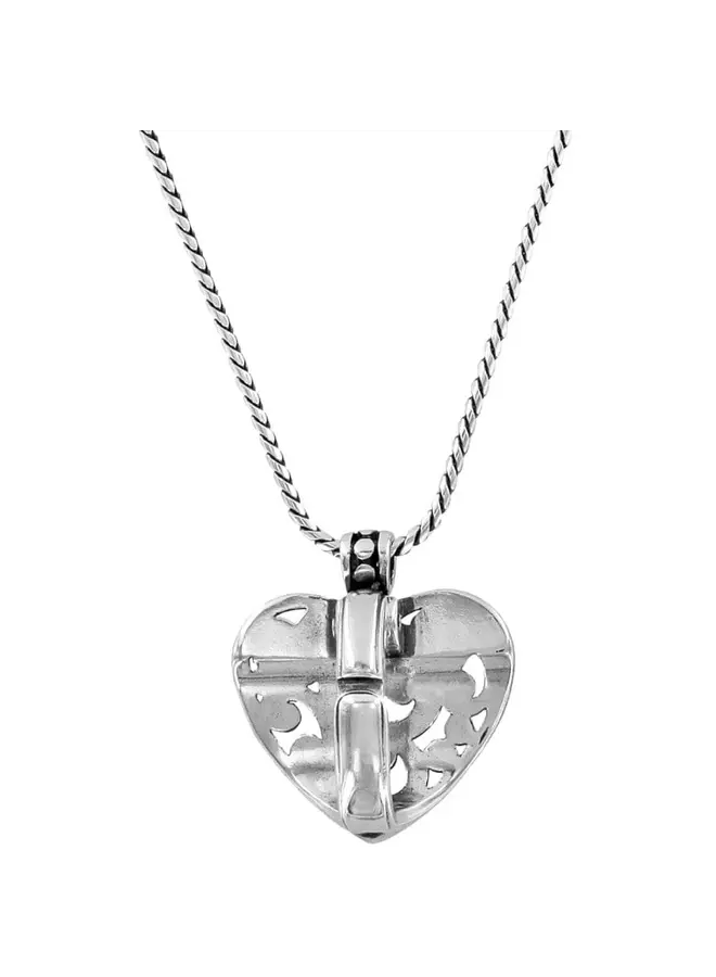 Contempo Heart Badge Clip Necklace