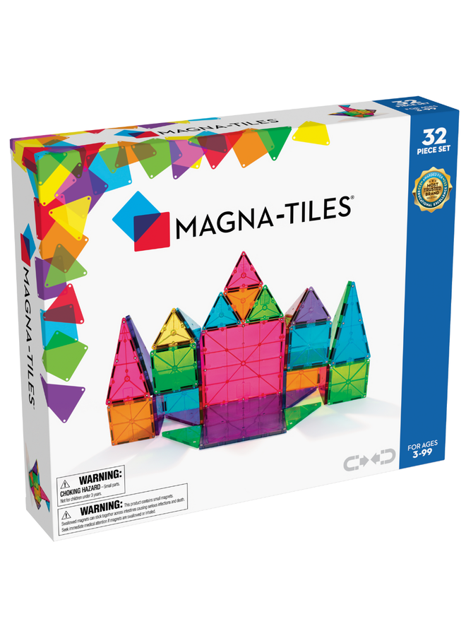 Magna-Tiles Classic Clear Color 32pc Set