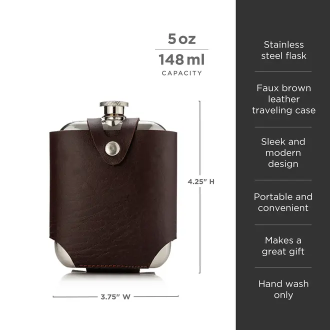 Stainless Flask with Traveling Case