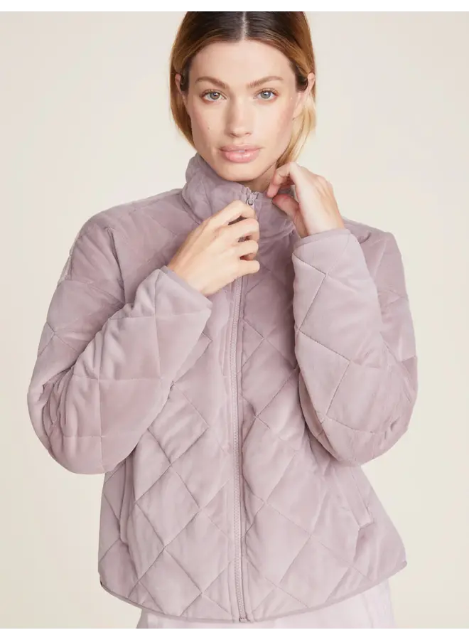 LuxeChic Quilted Jacket Deep Taupe