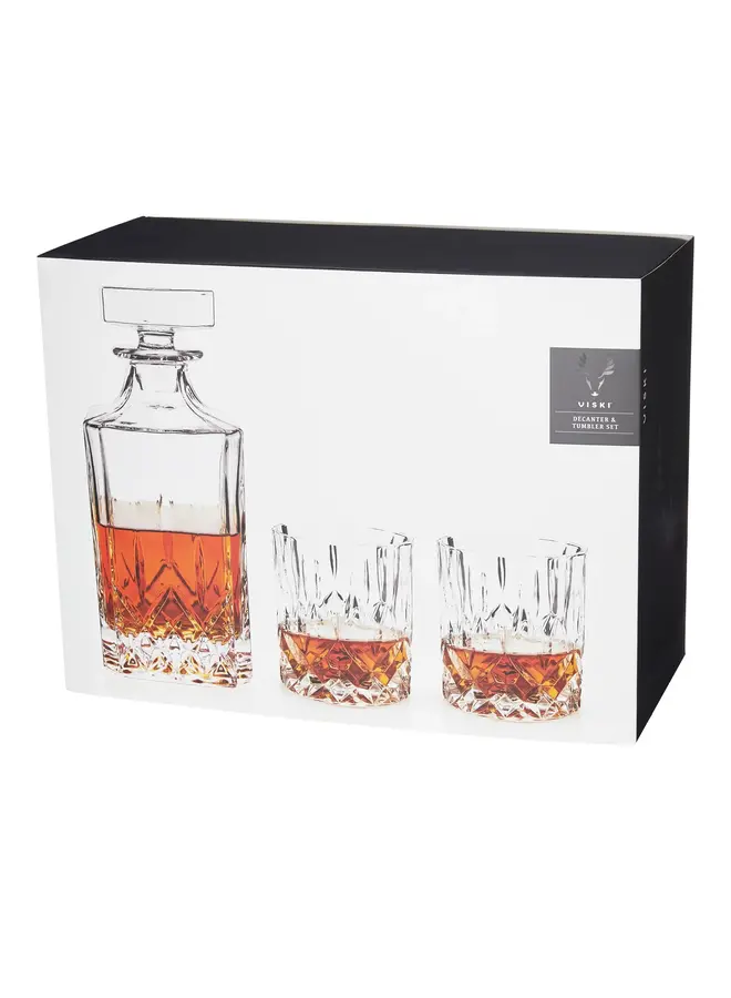 Admiral 3-Piece Decanter & Tumbler Set