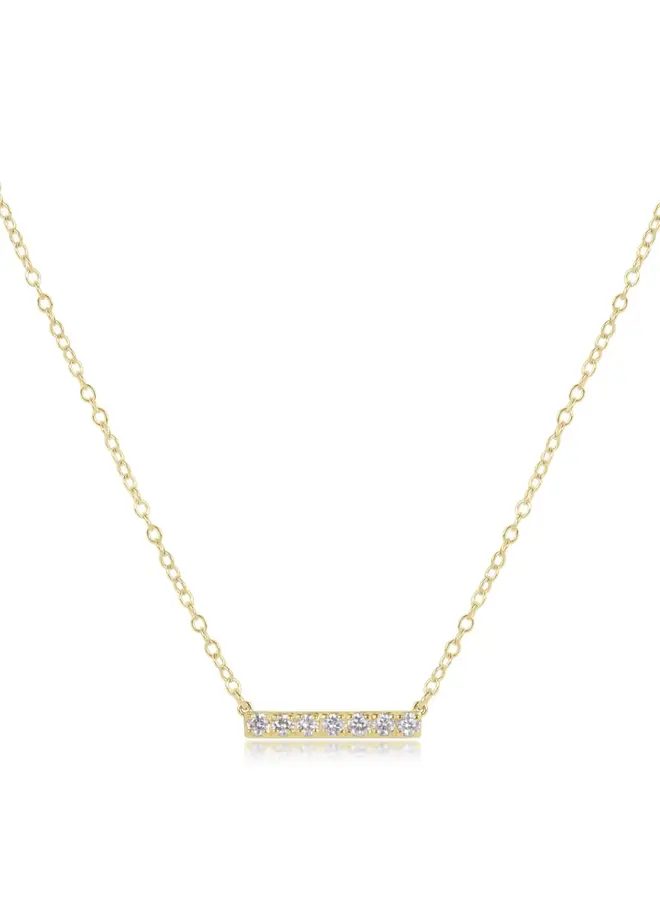 14kt Gold & Diamond Significance Bar Necklace - Seven