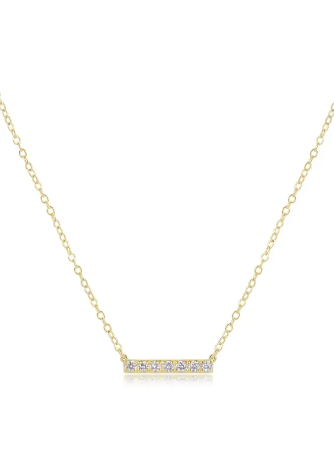 14kt Gold and Diamond Significance Bar Necklace - Seven