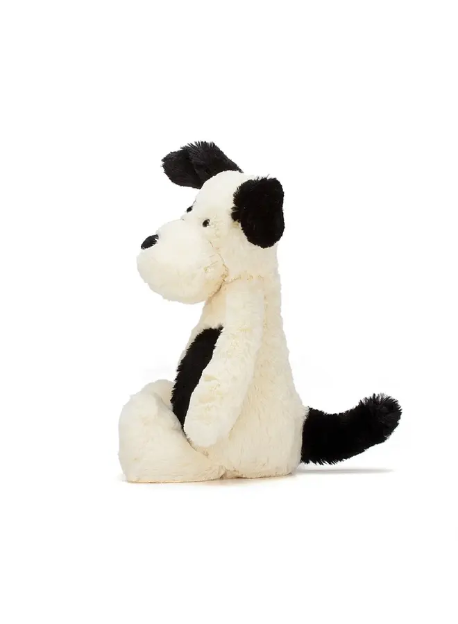 Bashful Black and Cream Puppy Medium