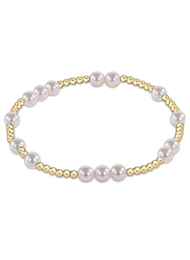 Extends - Hope Unwritten 5mm Bead Bracelet - Pearl