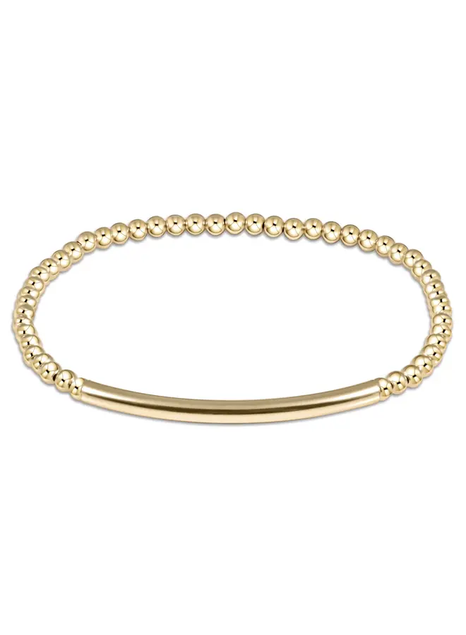 Bliss Bar Smooth Gold 3mm Bracelet