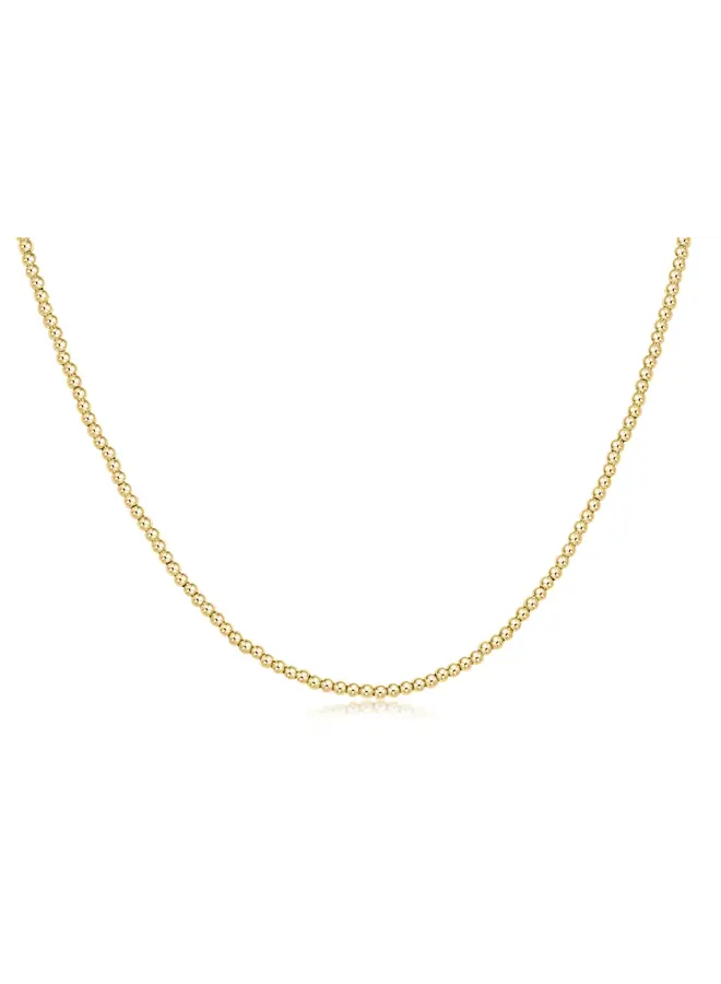 15" Choker Beaded - Classic Gold 2mm