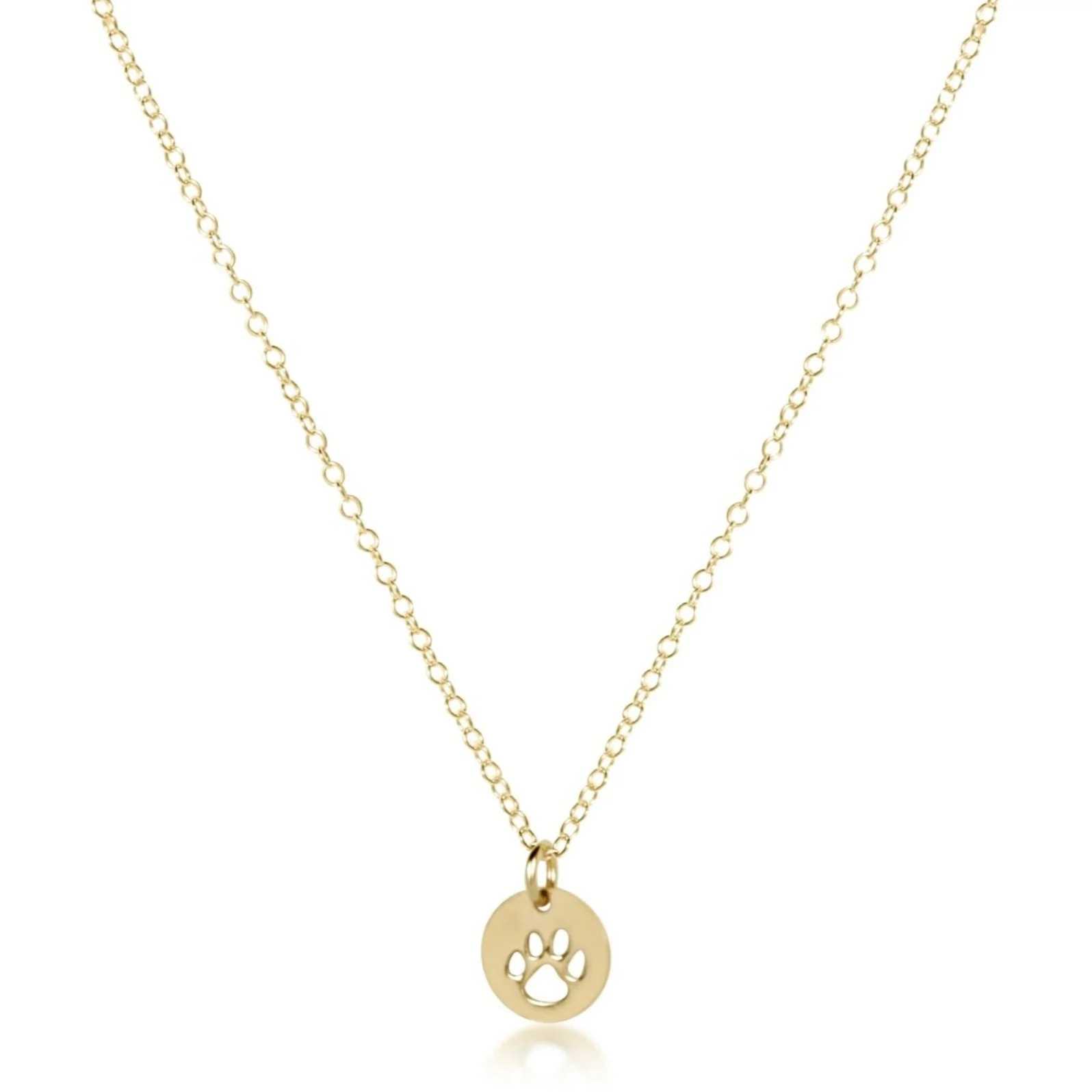 Sterling Silver Disc & Gold Pawprint Pendant – Blacoe Jewellers