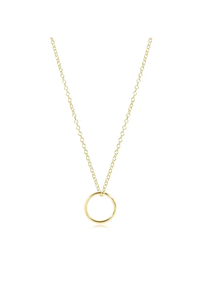 16" Necklace Gold Halo Gold Charm