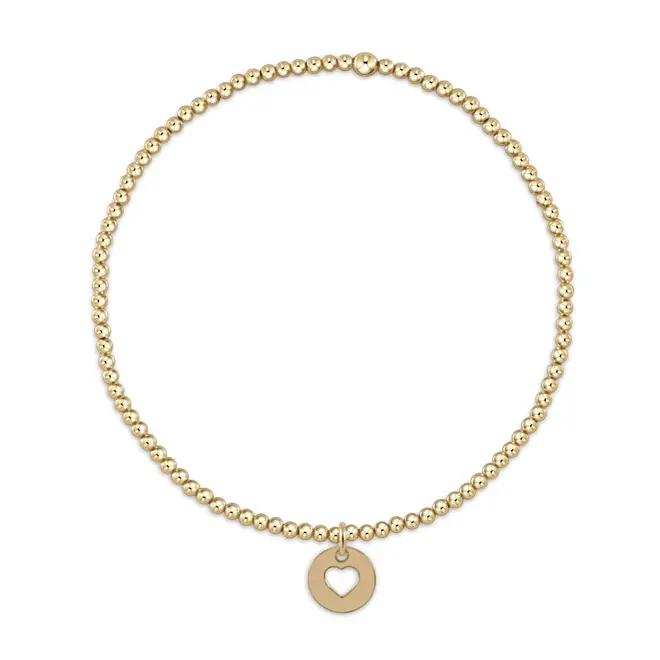 Classic Gold 2mm Bead Bracelet Love Small Gold Disc