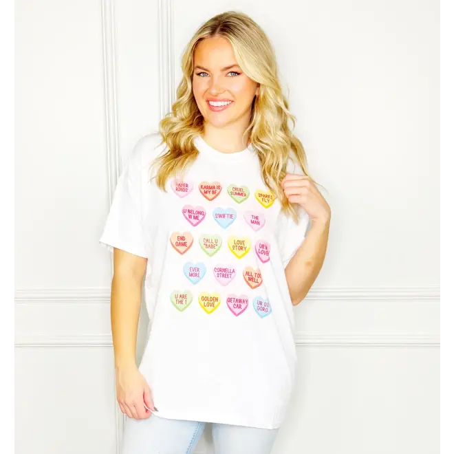 Multicolor Candy Hearts T-Shirt