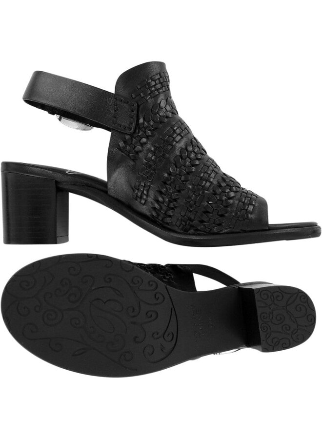 Twine Woven Sandals Black