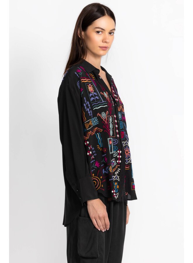 Campo Relaxed Oversized Shirt Black