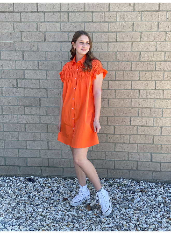 Ruffle Dress Orange