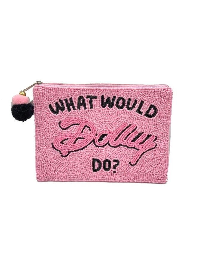 What Would Dolly Do Beaded Coin Pouch