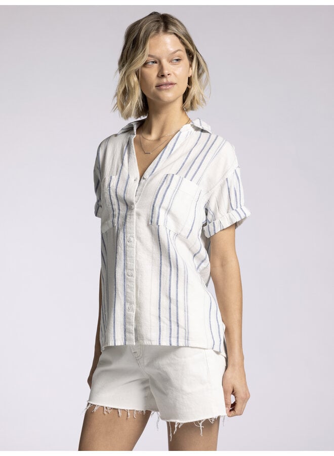 Sydney Shirt Coastal Grey Stripe