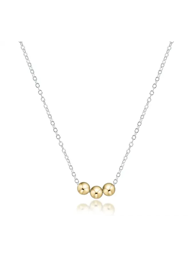 16" Necklace Mixed Metal - Joy Gold