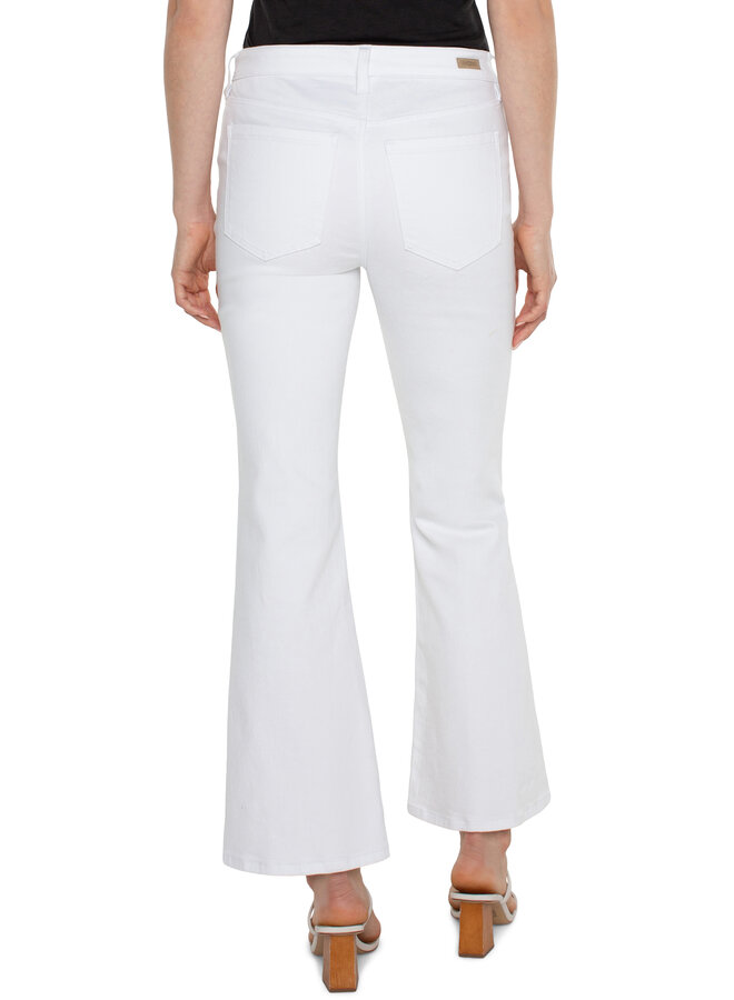 Lucy Bootcut Pocket & Pintuck Detail Bright White