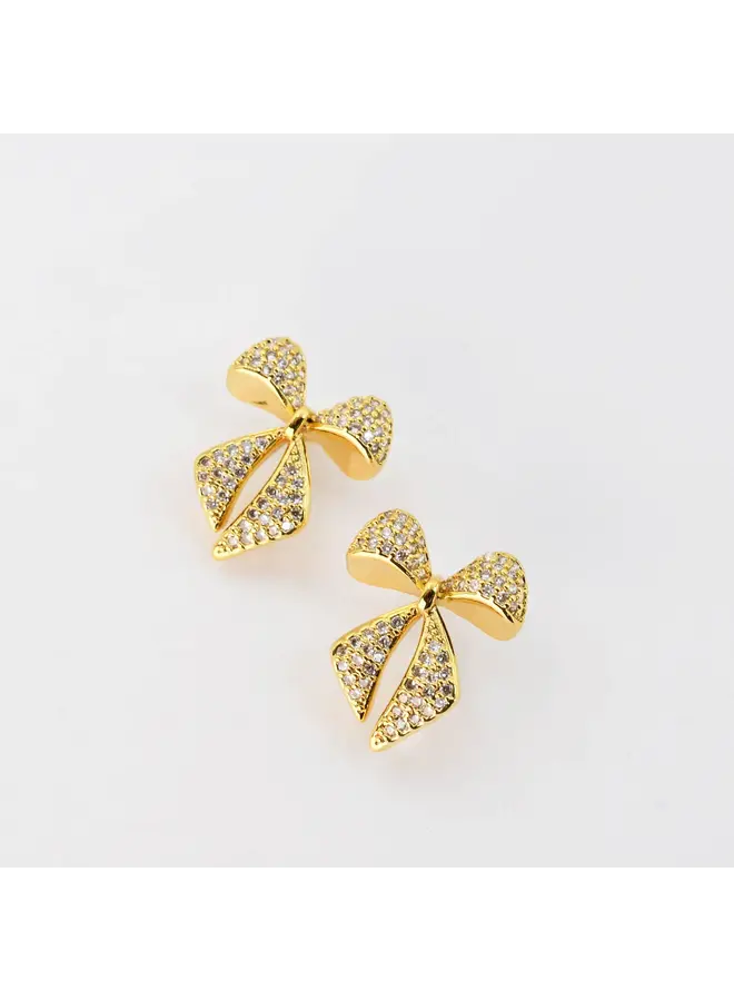 Twinkle Bow Earrings Gold