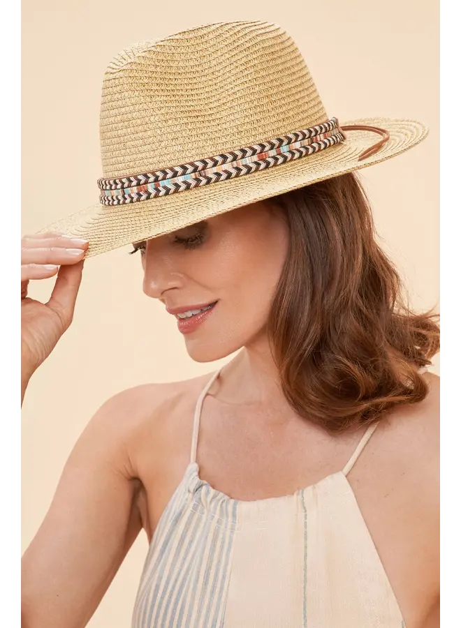 Thalia Hat with Chevron Shimmer