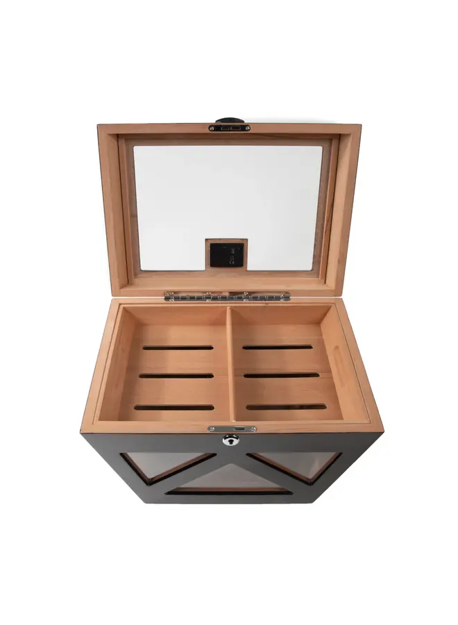 This statement humidor can hold 75-100 cigars varying in size, and it features a built-in lock to protect your prized cigars.Orson Cigar Humidor Brown