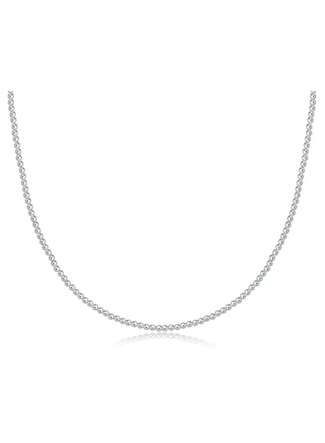 15" Choker Beaded - Classic Sterling 2mm