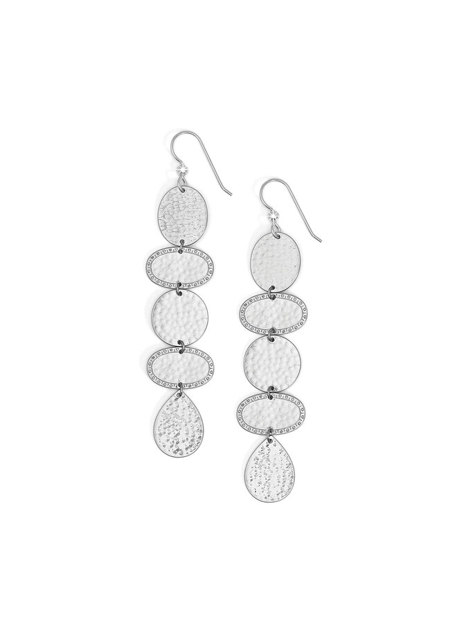 Palm Canyon Long French Wire Earrings Silver