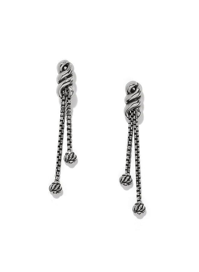 Interlok Twist Double Post Drop Earrings