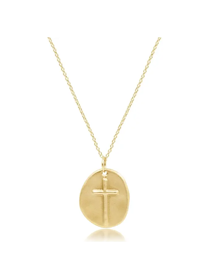 16" Necklace Gold - Inspire Gold Disc