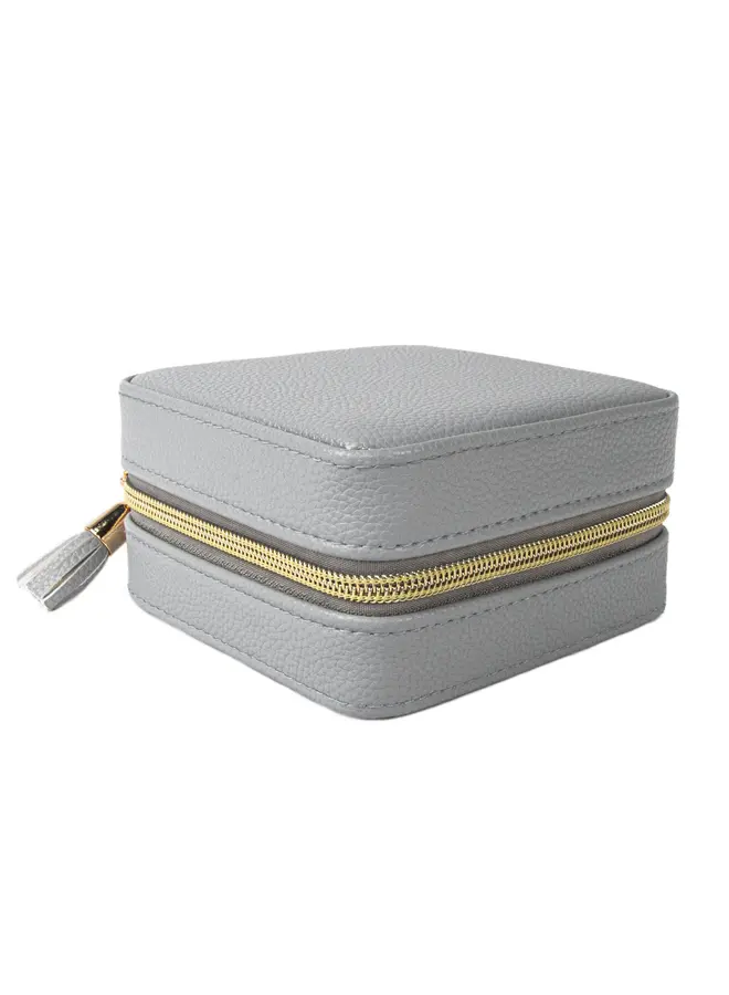 Leah Travel Jewelry Case Grey