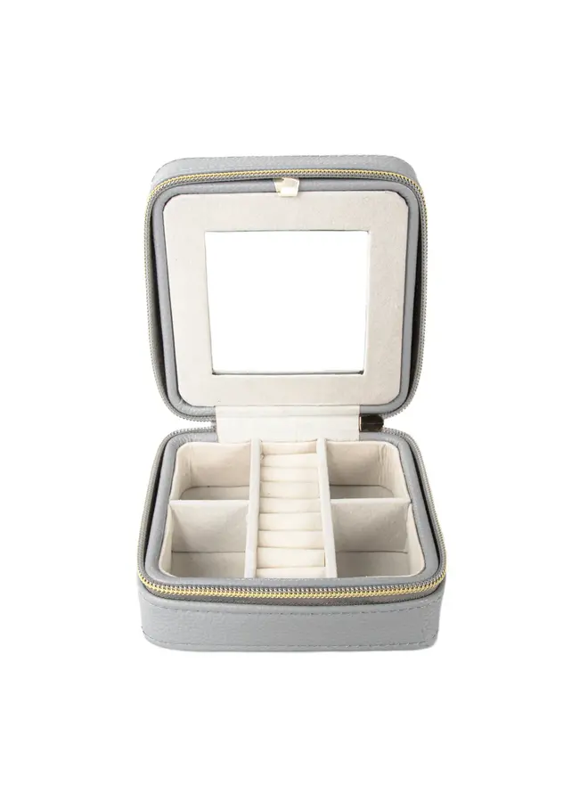 Leah Travel Jewelry Case Grey