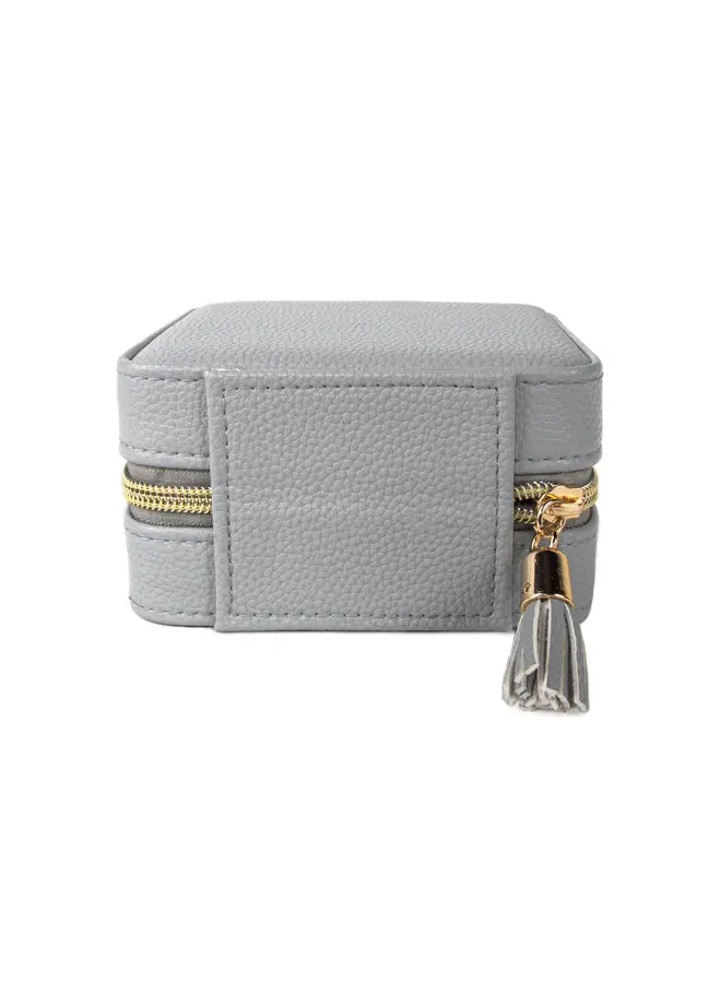 Leah Travel Jewelry Case Grey