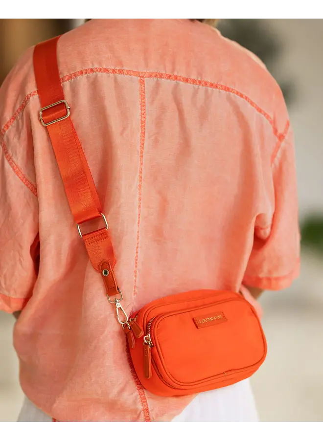 Cali Nylon Crossbody Bag Orange