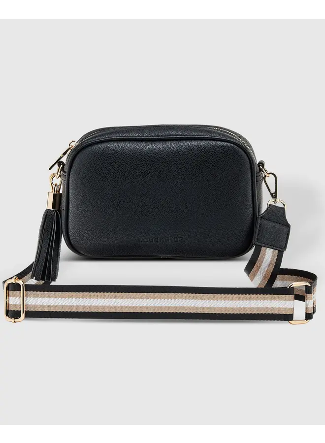 Jacinta Metallic Crossbody Bag Black