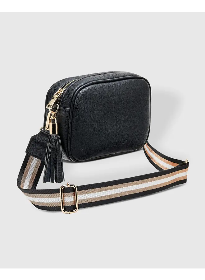 Jacinta Metallic Crossbody Bag Black