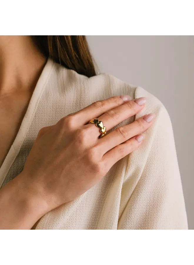 Flirt Heart Ring Gold