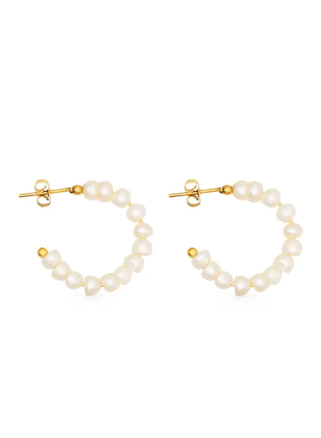 Isola Pearl Hoop Earrings