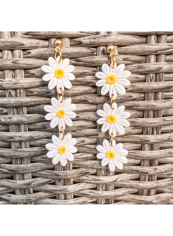 Stacked Daisy Dangles