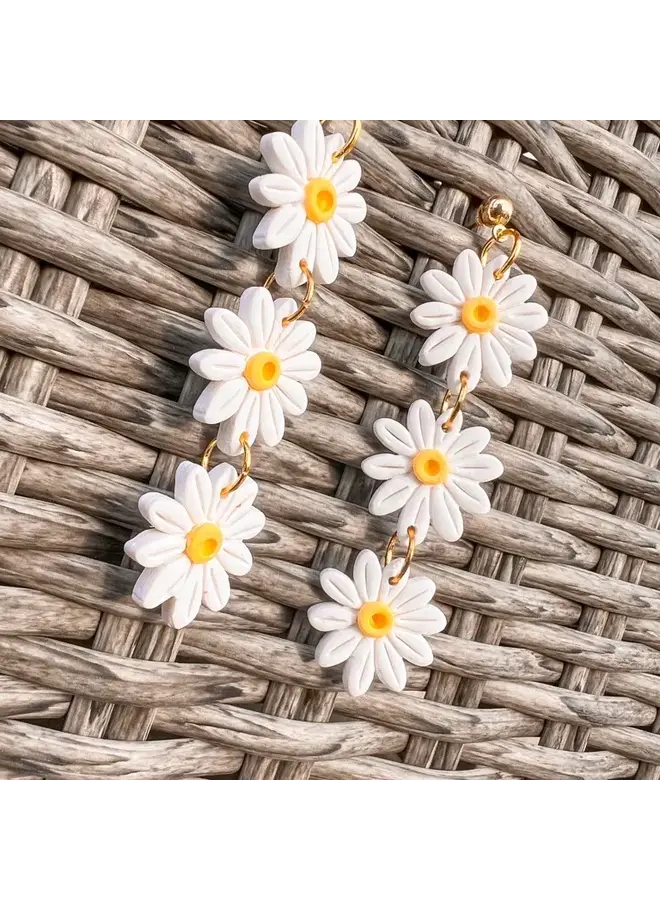 Stacked Daisy Dangles