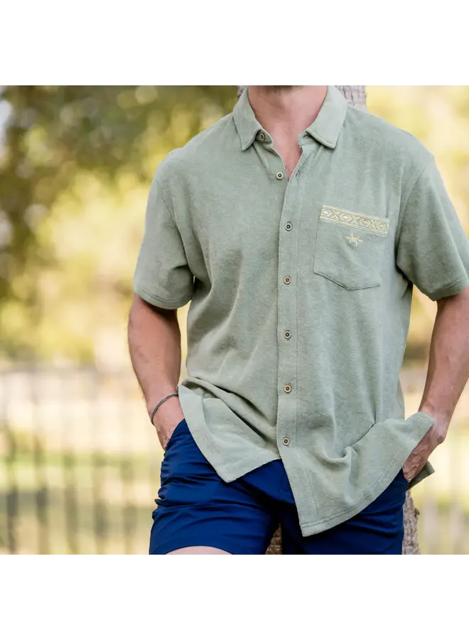 Terlingua Terry Cloth Shirt Agave Green