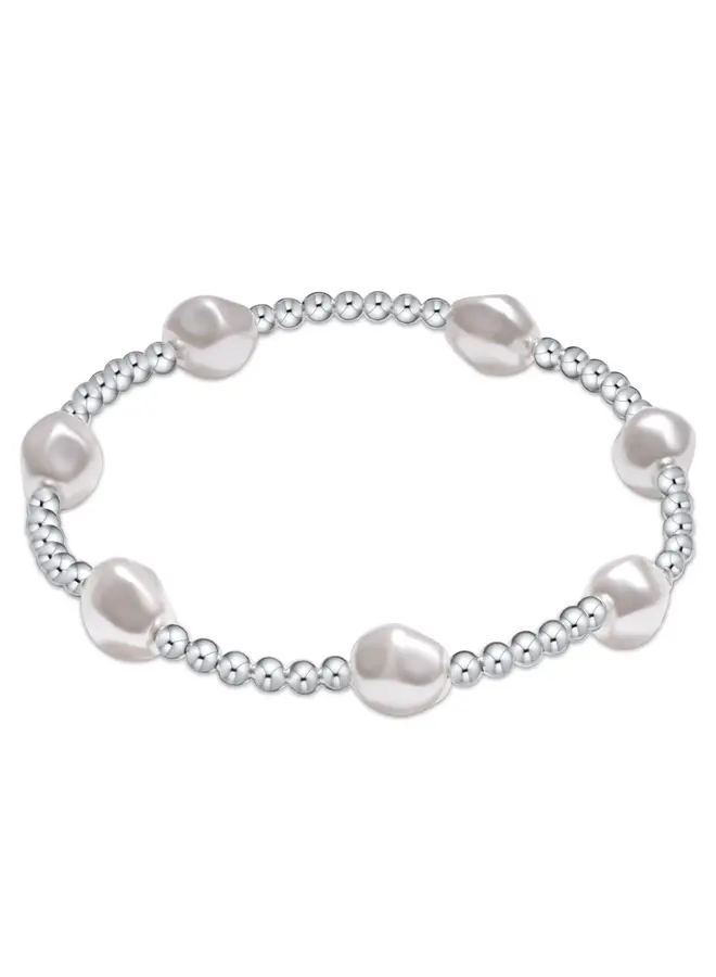 Admire Sterling 3mm Bead Bracelet - Pearl