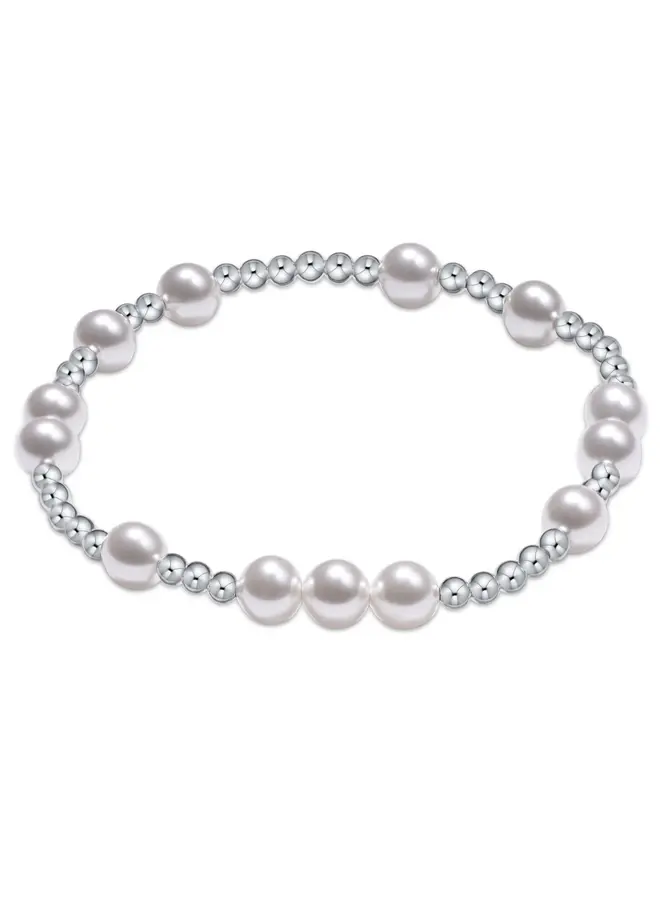 Hope Unwritten Sterling 6mm Bead Bracelet - Pearl