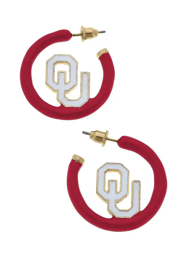 OU Logo Hoop Earrings