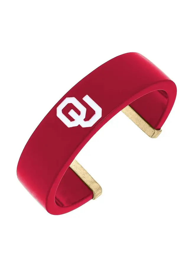 OU Logo Resin Cuff Bracelet