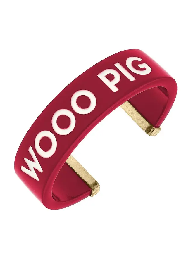 Arkansas Woo Pig Resin Cuff Bracelet