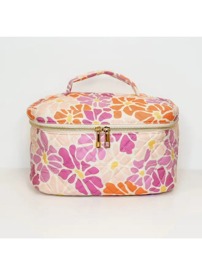 Flower Pattern Cosmetic Bag