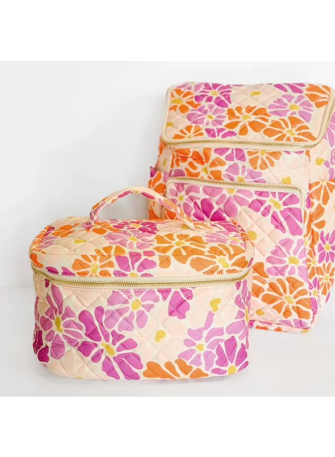 Flower Pattern Cosmetic Bag