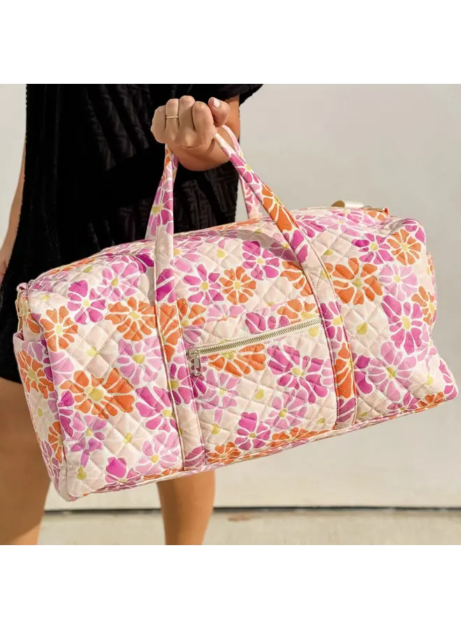 Flower Pattern Duffle Bag